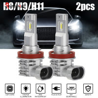 RM【ready สหรัฐอเมริกา Stock 】2Pcs ชุดไฟหน้ารถ Led H11 H9 H8 Super Bright Fog Daytime Running Light หลอดไฟ6000K สีขาวกันน้ำ1[สินค้าคงคลัง]