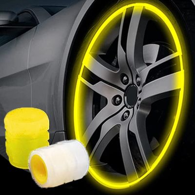 【CW】 Automobile Tire Cap Fluorescent Night Glowing Car Motorcycle Styling Tyre Hub Accessories