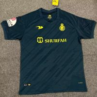 โรงงานขายส่ง2223 Al-nassr Away JERSEY เสื้อฟุตบอลเสื้อฟุตบอลผู้ชายชุดกีฬาคุณภาพสูง กำหนดเอง GIF wetze: S-2XL