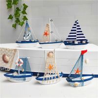 【CC】✓✚  Sailboat Mode Room Decoration Figurines Miniatures Ship Small Boat Ornaments