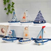 Sailboat Mode Room Decoration Figurines Miniatures Ship Small Boat Ornaments