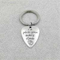 1 Pc Key Ring Key Chain Sliver Heart Design Id Pick You Every Time Women Men Fashion Pendants Gift