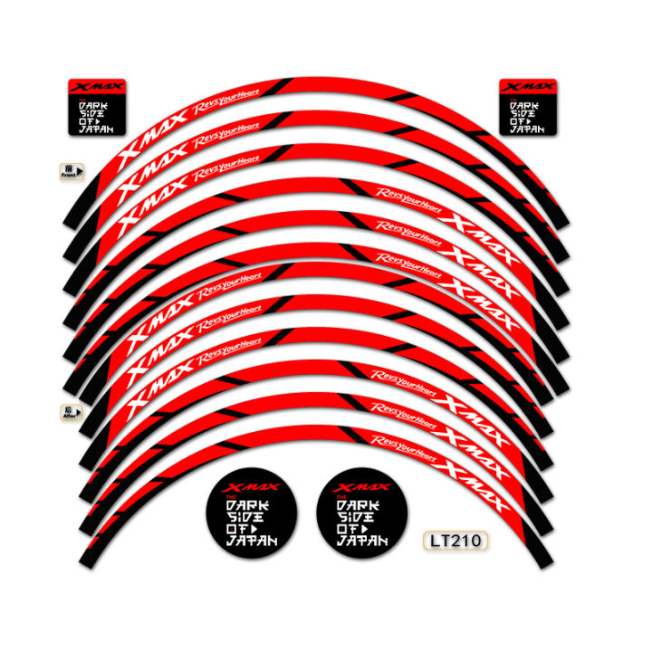 รูปลอกติดขอบสกู๊ตเตอร์สติกเกอร์สะท้อนแสงล้อรถจักรยานยนต์-xmax-สำหรับยามาฮ่า-xmax-125-250-300-2023