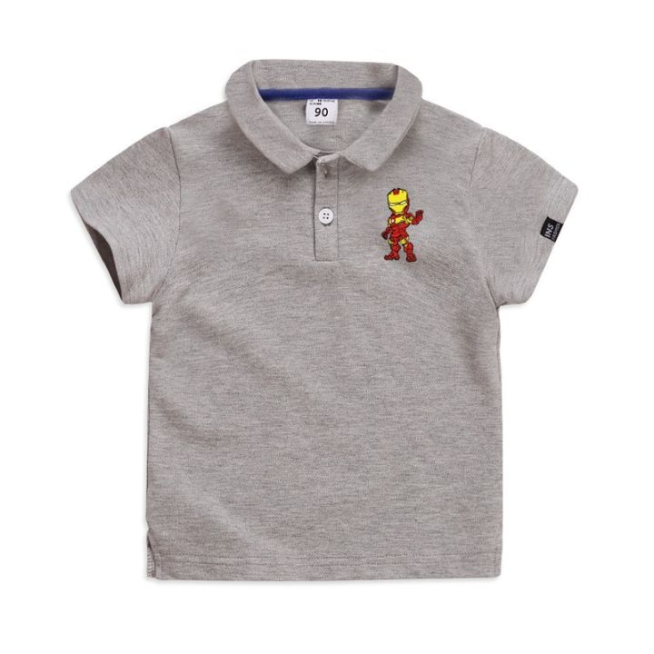 iron-man-เสื้อโปโลแขนสั้น-ผ้าฝ้าย-ระบายอากาศ-ลายการ์ตูนไอรอนแมน-5-สี-สำหรับเด็ก