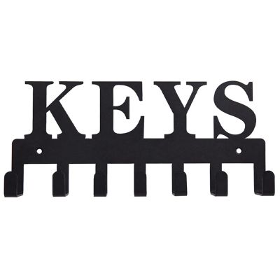 Metal Key Holder Hook for Wall Decorative Key Organizer Rack Hanger with 7 Hooks for Hallway Front Door Entryway Office