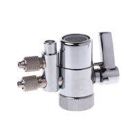 ก๊อกน้ำกรองน้ำ Dual Diverter Valve M22ถึง1/4 "ทองเหลืองชุบโครเมี่ยม