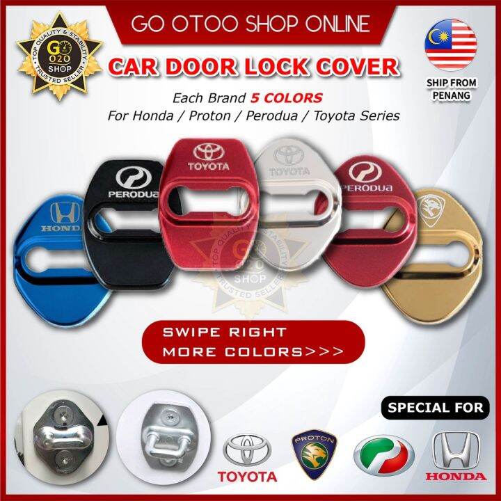 ⚘1 Pc Car Door Lock Protection Cover Door Latch For Honda Proton Toyota