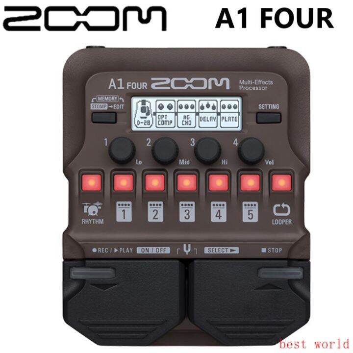 ZOOM A1 FOUR Acoustic Instrument MultiEffects Processor pedal for