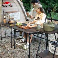 Naturehike โต๊ะปิคนิค FG013แก้วไฟเบอร์พับได้โต๊ะเดินป่าเฟอร์นิเจอร์ตั้งแคมป์พกพาได้น้ำหนัก3.6กก. โต๊ะปรับความสูงได้