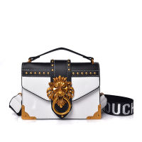 Fashion Pack Shoulder Bag Crossbody Package Metal Lion Head Mini Small Square Clutch Women Designer Wallet Handbags Bolsos Mujer