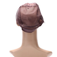 Luhuiyixxn gou Weaving wig cap adjustable straps for making wigs lace mesh net brown 1pc