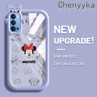 เคส Chenyyka สำหรับ OPPO Reno 4 5G Reno4 5G Reno 4 SE เคสการ์ตูนแฟชั่นมินนี่น่ารักสร้างสรรค์ป้องกันเลนส์กล้องมอนสเตอร์ตัวน้อยซิลิโคนแบบใสเคสนิ่มเคสมือถือกันกระแทก