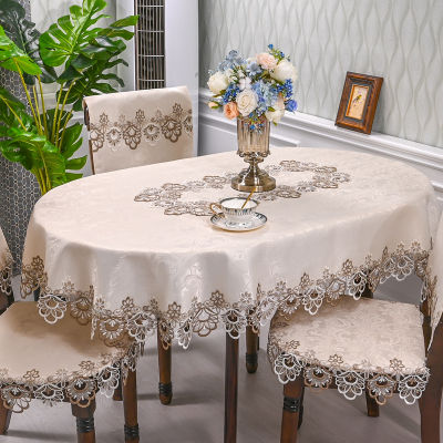 Diche ศิลปะผ้าหรูหราในครัวเรือนโรงแรมผ้าปูโต๊ะลูกไม้แบบยุโรปชาที่เรียบง่ายผ้าหรูหราผ้าปูโต๊ะกลม