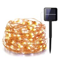 IR Dimmable 11m/21m/31m/51m  LED Outdoor Solar String Lights Solar Lamp for Fairy Holiday Christmas Party Garland Lighting Luz Outdoor Lighting