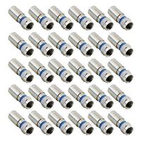 30PCS RG6 F Connector Coaxial Cable Adapter Plug is Suitable for Satellite and Cable TV, Solderless Adapter