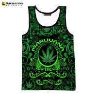 Camisetas sin mangas con estampado 3D de hierba Trippy para hombre y mujer, camisas informales sin mangas a la moda, ropa de calle de Hip Hop, camisetas de gran tamaño