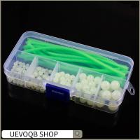 UEVOQB SHOP 170pcs/set พลาสติกทำจากพลาสติก ลูกปัดทุ่นตกปลาแบบนิ่ม Stoppers ลอยลอยได้ ปลอกอุปกรณ์ตกปลา ร้อนแรงมาก ที่ส่องสว่างส่องสว่าง ยางนุ่มๆ ตกปลาทะเลตกปลา