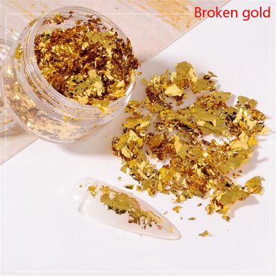 Gold Leaf Flakes Gold Foil Painting Art Nail Decor Foil Paper Resin Mold Filling