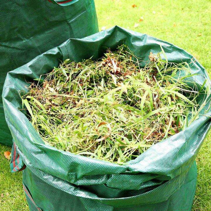 6x-270l-garden-waste-bag-large-strong-waterproof-heavy-duty-reusable-foldable-rubbish-grass-sack