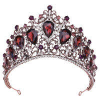 Mewah Big Berlian Buatan Jantung Tiaras มงกุฎบาร็อคคริสตัลประกวด Dipercayai ราชินีชั้นหนึ่ง Mahkota Seswinori But Perkahan