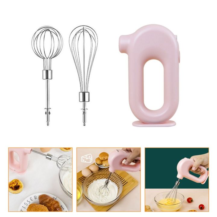 Christmas Pink Electric Milk Frother Handheld Foam Maker Usb Egg