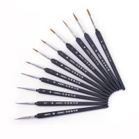 Miniature Paint Brush Set Professional Nylon Brush Acrylic Painting Thin Hook Line Pen Art Supplies Hand Painted A3 Drawing Painting Supplies