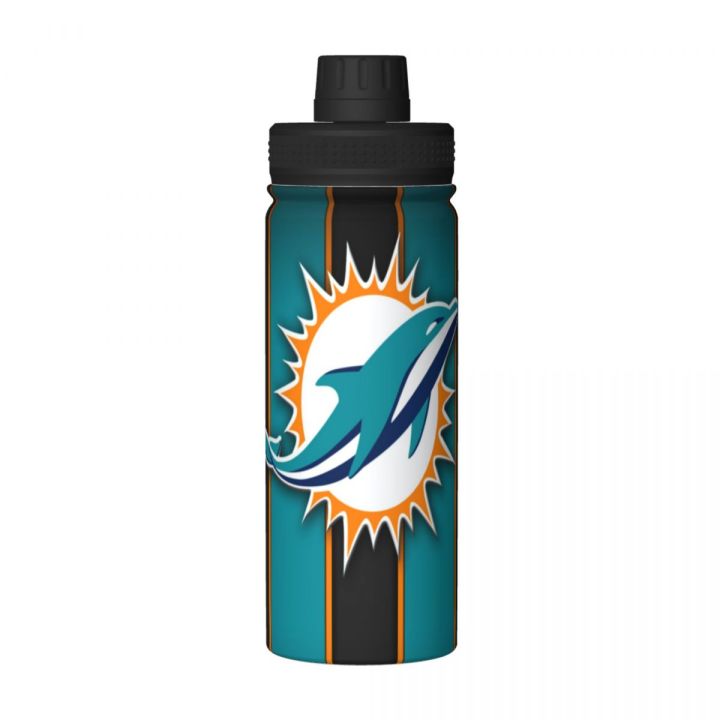 NFL Miami Dolphins Stainless Steel 304 Insulated Kettle/Sports Water  Bottle/BPA-FREE Drop-Proof Reusable Hiking Thermal Flask