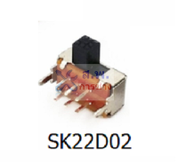 สวิทช์ เลื่อน Slide switch Toggle switch 6 ขา ขนาด 6x10.4mm #สวิทช์เลื่อน(6ขา,SK22D02) (1 ตัว)