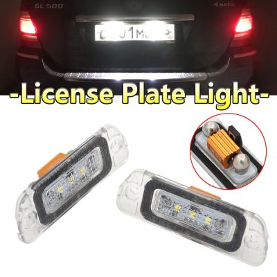 2x Canbus Error Free Led Number Plate Light For Mercedes Benz W164 X164 W251 ML GL R Class License Plate Lamp White Car Styling LED Strip Lighting