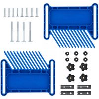 4Pcs Adjustable Woodworking Tools Feather Board for Table Saws, Router Tables &amp; Band Saw with T-Slots, Miter Slots-Blue