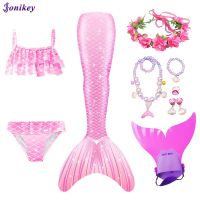 Girl 39;s Swimsuit Mermaid Tail for Swimming Bikini Set Princess Mermaid Costume for 3 12Y Halloween Cosplay for Boy Kids Children