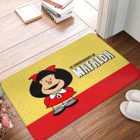 【ปัจจุบัน】 Quino การ์ตูน Mafalda ประตูชั้น Bath Kitchen Mat Anti Slip พรมเช็ดเท้าในร่ม Garden Entrance พรมห้องน้ำห้องนั่งเล่น Footpad พรม