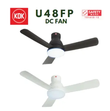 KDK U48FP LED Light DC Ceiling Fan (White/Black)