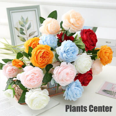 Plants Center พร้อมส่ง🚛P015 ดอกไม้ปลอม ดอกไม้ผ้า ดอกกุหลาบ  ดอกกุหลาบผ้า งานดอกไม้ผ้าไหม