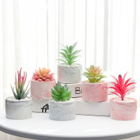 Ceramic Flowerpot Artificial Succulent Potted Plant Creative Desktop Decoration Ornaments Artificial Plants Home Decore