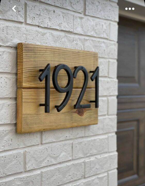 metal house number, letters and numbers made from alloy, with screw and