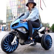 Xe máy điện mô tô 3 bánh 900 thể thao đạp ga 2 động cơ cho bé