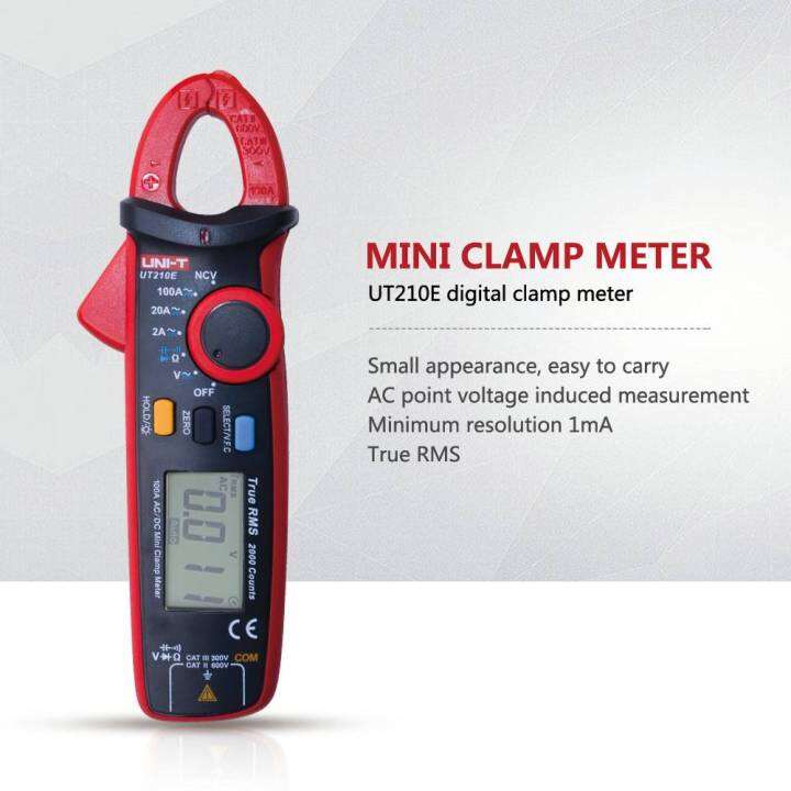 Rcyago Mini Clamp Tester Resolution 1ma True Rms Clamp Meter Digital Ac 