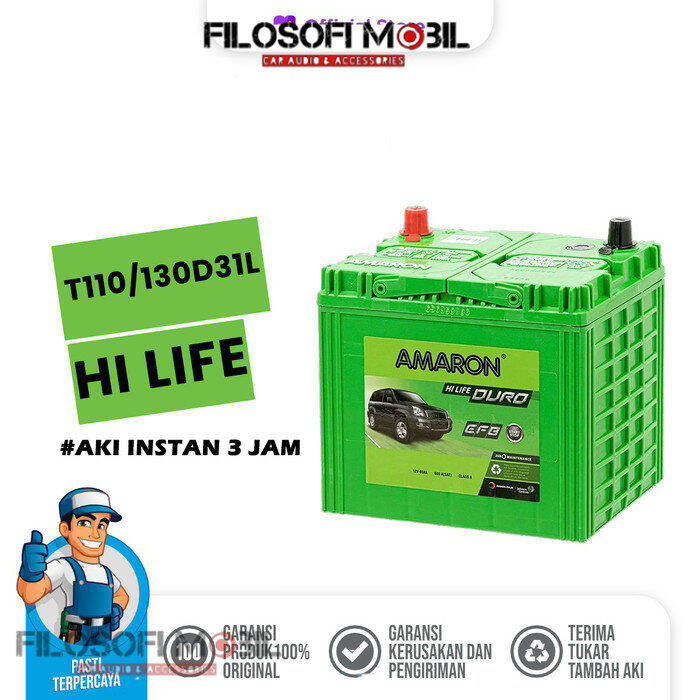 Aki Mobil Amaron HI LIFE T110 / 130D31L Aki Kering Mobil Land Cruiser