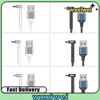 สายเคเบิล USB C สายชาร์จความยาว1เมตร2.4A สายชาร์จเร็วชนิด C สายชาร์จการออกแบบที่ยึดแบบงอได้90 °