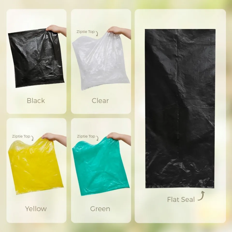 BIODEGRADABLE YELLOW INFECTIOUS WASTE PLASTIC GARBAGE BAG TRASH