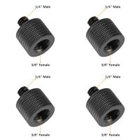 ™™ 4PACK Microphone Adapter 3/8 Female to 1/4 Male Converter Threaded Screw Mount for Camera/Tripod/Monopod/Light Stand/Mic Stand