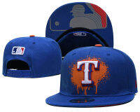 ??หมวกแก๊ปโผล่ Texas Rangers Texasrangers หมวกเบสบอลหมวกบังแดดกลางแจ้งสีฟ้า