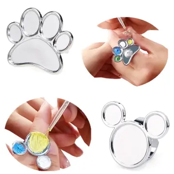 Nail Art Ring Palette Holder Mini Finger Ring UV Gel Polish Drawing Art  Tools