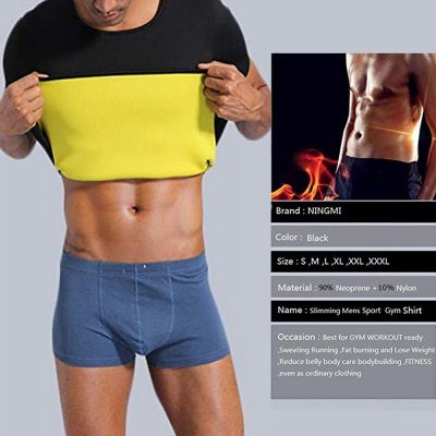 【CW】 Plus Size S 4XL Men Neoprene Shaperwear Waist Traine Sauna Sweat Vest Body Shaper Cincher Corset T Shirts Slimming