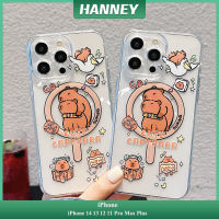 Hanney สำหรับ iPhone 15 14 13 12 11 Pro Max Plus เปลือกโทรศัพท์มือถือ ปลาโลมาสัตว์น่ารัก ตัวการ์ตูน ตัวอักษรเคสกาวป้องกันการสั่นสะเทือน magsafe ชาร์จไร้สายโปร่งใส ฝาครอบด้านหลังโปร่งใส CPH-01