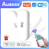 AUBESS WiFi อุณหภูมิความชื้น Sensor เครื่องวัดอุณหภูมิในร่ม Hygrometer Smart Home Security Alarm System สำหรับ Tuya Smart Life Alexa