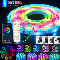 WS2812B Led Strip Light RGBIC RGB 5050 30LED WS2812 Bluetooth Control Flexible Dream Color Lamp Background Decoration Bulbs