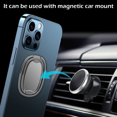 Phone Ring Holder Finger Kickstand 360 Degree Rotation Metal Cell Phone Ring Grip Foldable Cellphone Stand for Magnetic Car Hold