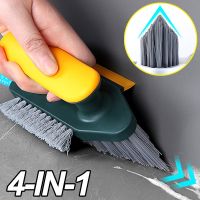 4 In 1 V-bentuk Sikat Scrubber Dapur Kamar Mandi Ubin Lantai Kesenjangan Sikat Pembersih Jendela Alur Dinding Sudut Toilet Sikat Alat